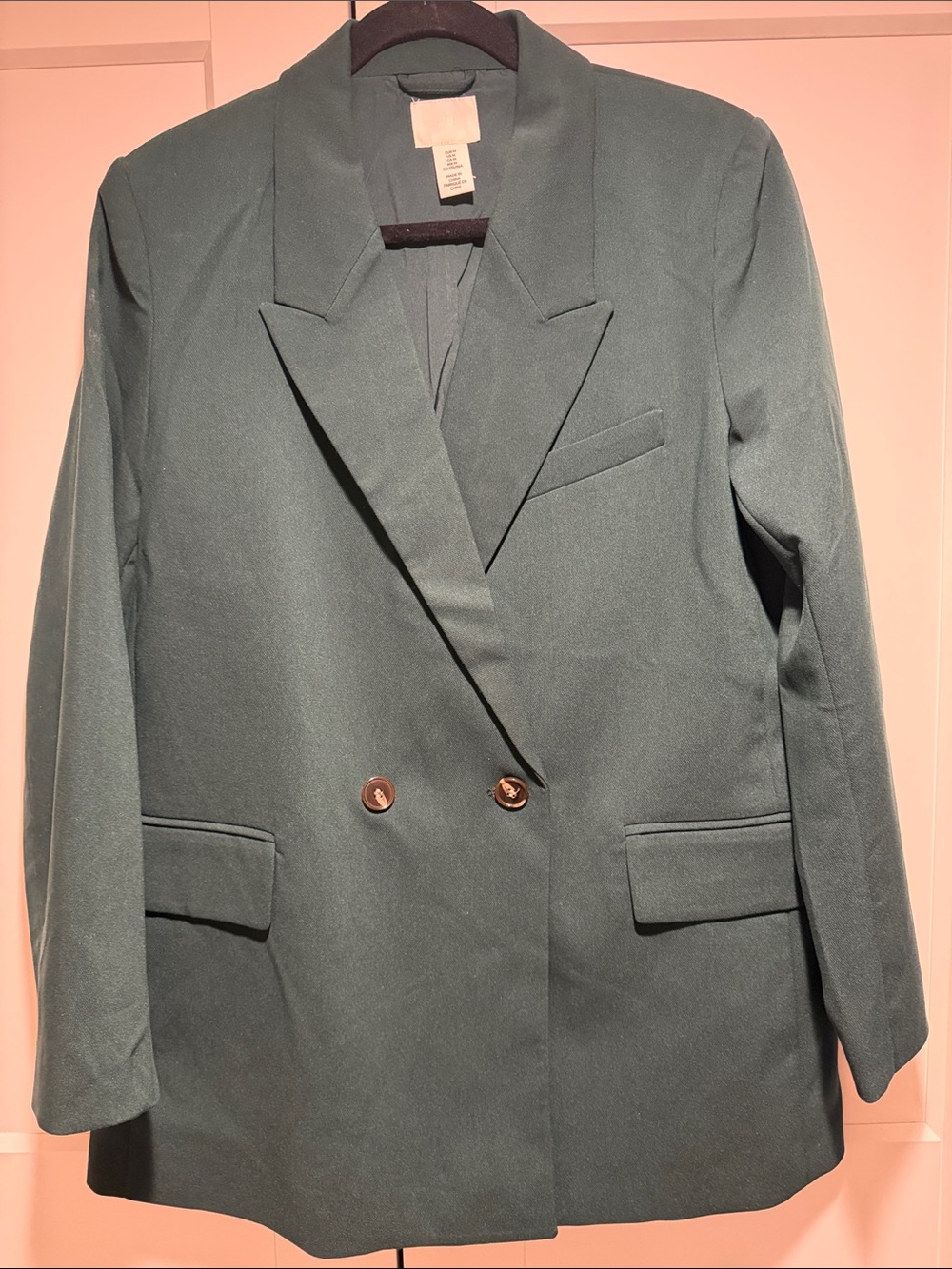 H&M Deep green Single-Breasted Blazer
